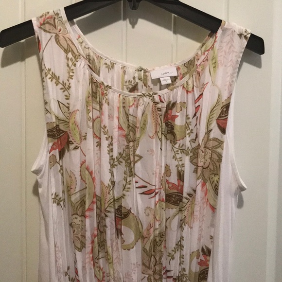 NWT size small J. Jill floral sleeveless dress - Picture 1 of 5